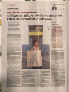 Nota de prensa ABC Arte Textil Fiber Fever Sevilla Ana Valderrábanos